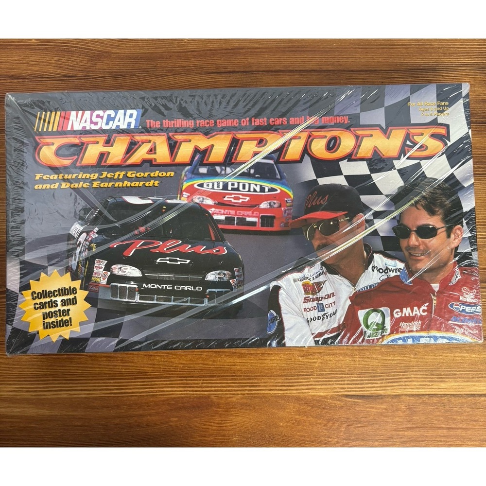 NASCAR Champions Board Game Jeff Gordon Dale Earnhardt Vintage Partially Sealed